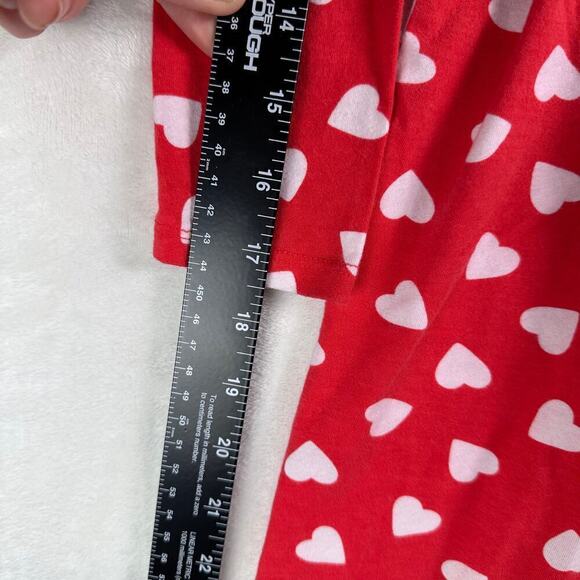 CARTERS Red Heart Print Long Sleeve Dress Tie Waist Girls' 12 Valentine's Day‎ - Picture 10 of 11